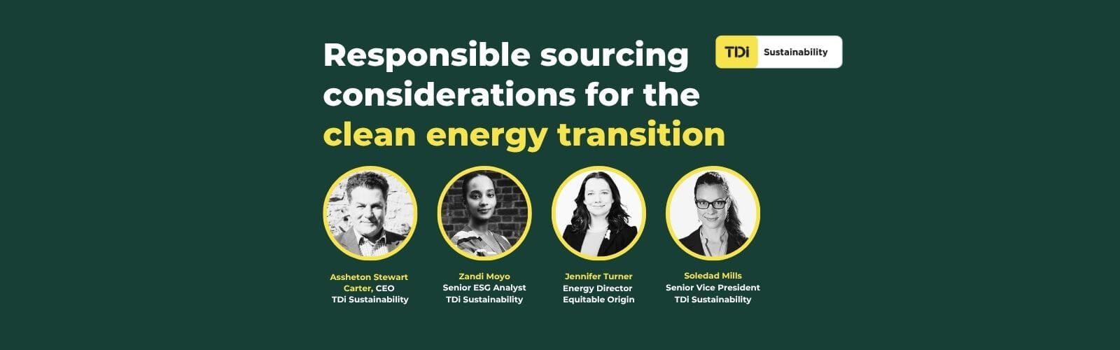 Responsible sourcing for the clean energy transition webinar